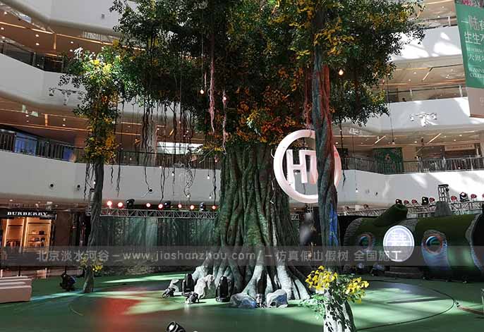 仿真樹廠家制作超大型假樹的艱苦歷程就是藍瘦香菇