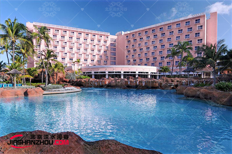 寧波杭州灣濕地鉑瑞酒店塑石假山靜謐優(yōu)雅曲徑通幽