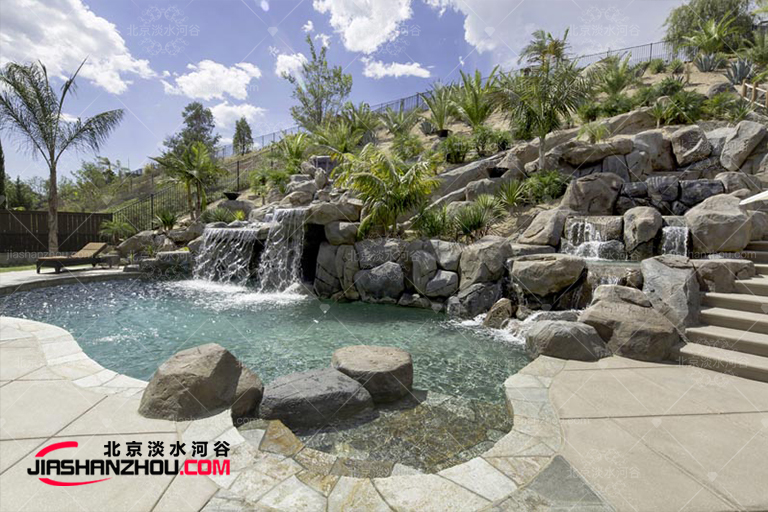 重慶柏聯酒店人造塑石假山工程順利竣工驗收