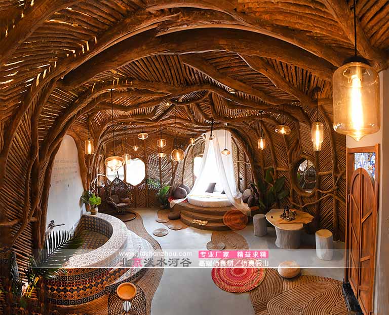 仿真樹屋民宿客棧在鬧市區就能體驗到森林的感覺