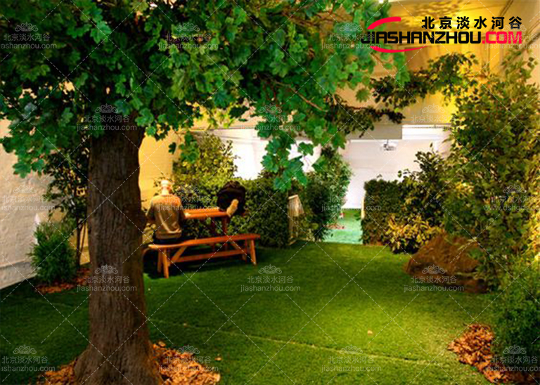 仿真樹能為日光過度的烏鎮(zhèn)記憶年華客棧庭院增添陰影