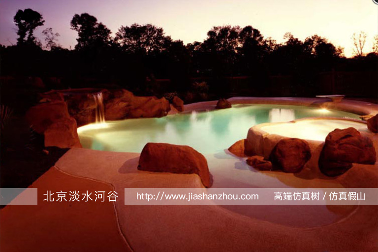 假山魚池圖片大全欣賞