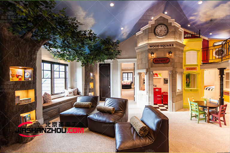 用仿真樹裝飾的家居室內外餐廳美不勝收