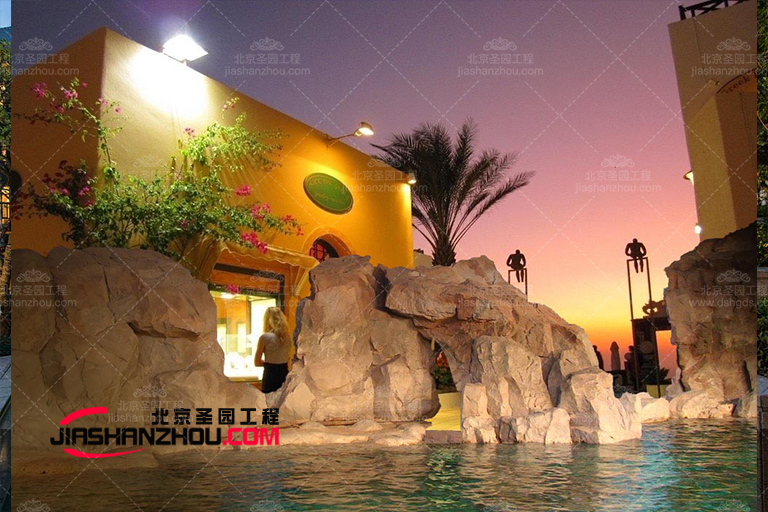 武漢綠地繽紛城叢林水泥塑石假山設(shè)計(jì)