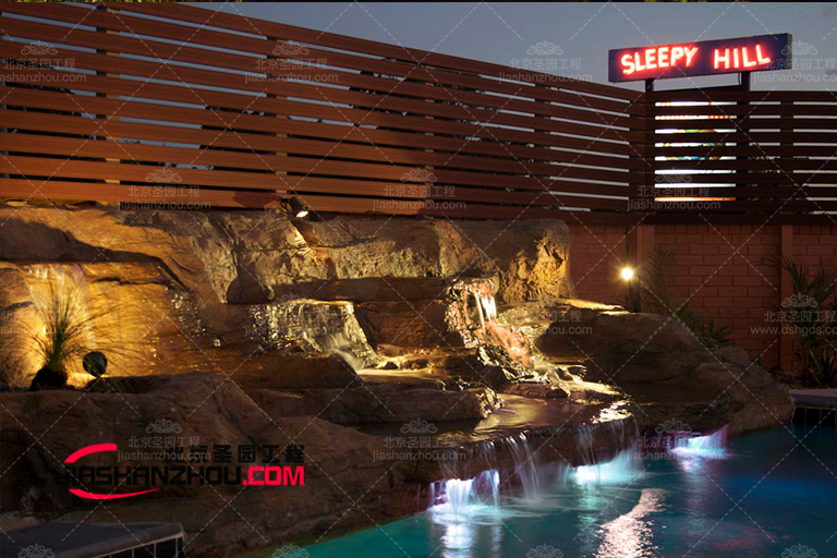 美到窒息假山水池庭院制作效果圖