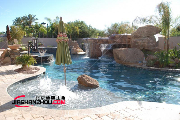 天津?yàn)I海新區(qū)別墅水泥塑石假山園林景觀配套設(shè)計(jì)