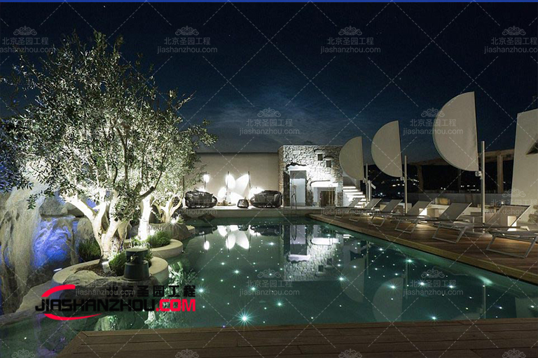 人造仿真樹植物給北京長新花園別墅帶來不一樣的春天