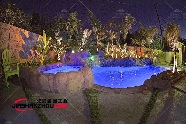 張家港中聯(lián)皇冠小區(qū)人工TCP塑石假山景觀項目