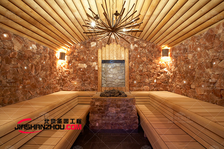 北京廠家的現代鹽浴鹽療汗蒸房設計