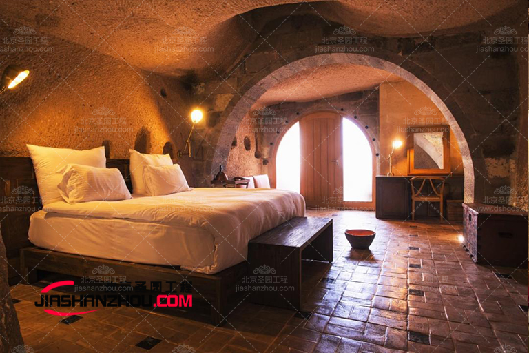 仿真別墅鹽洞豪宅巧妙的照明喝儲(chǔ)存設(shè)計(jì)