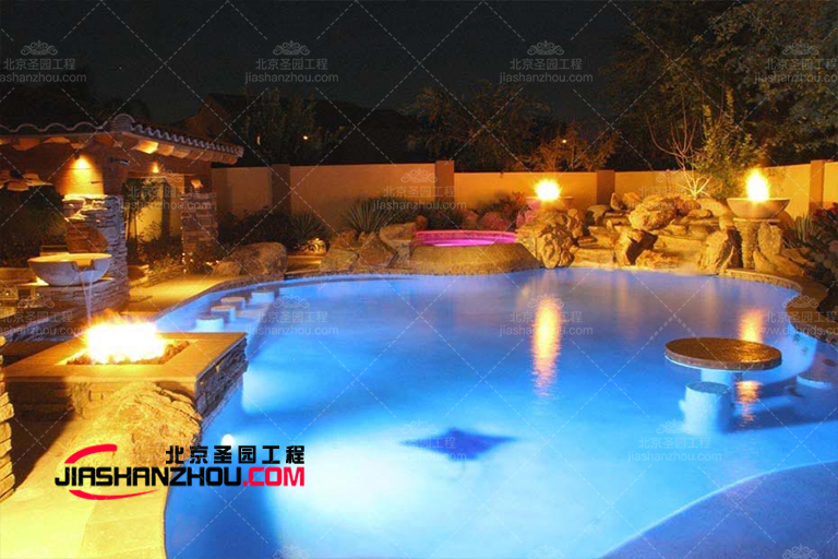 萬科翡翠西湖塑石假山景觀水池圍欄設(shè)計的一部分欣賞