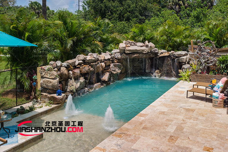 有吸引力的水池塑石假山景觀圍欄在市場上取得巨大勝利