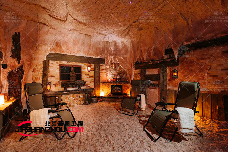 可愛又優雅的的彩色鹽洞汗蒸鹽療房主題設計