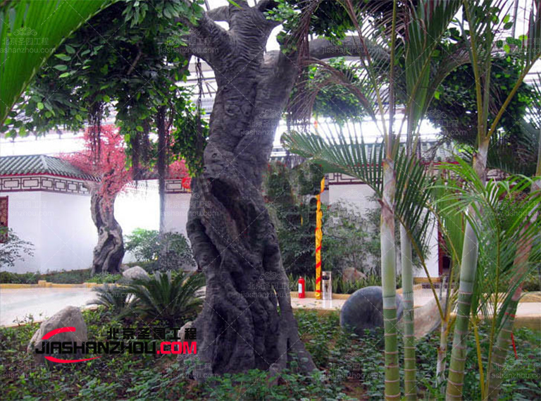 南京江寧醫(yī)院新區(qū)水泥塑木人工仿真樹工程竣工驗收