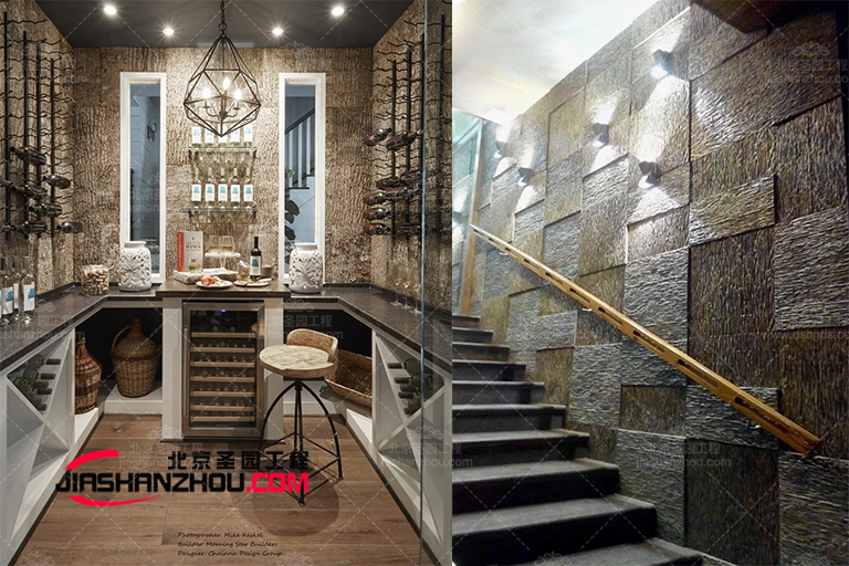 浙江高檔住宅別墅園林風格裝飾人造仿真樹皮別墅