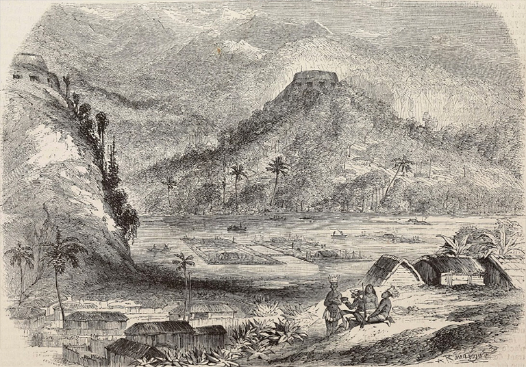 墨西哥Chinampa或浮動(dòng)花園（1860年插圖）
