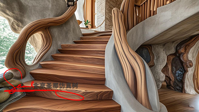 水泥仿木臺階.jpeg 水泥仿木臺階