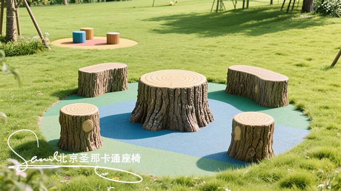 水泥仿木坐凳.jpeg 水泥仿木坐凳