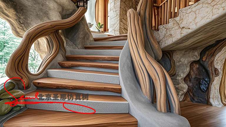 水泥仿木樓梯.jpg 水泥仿木樓梯