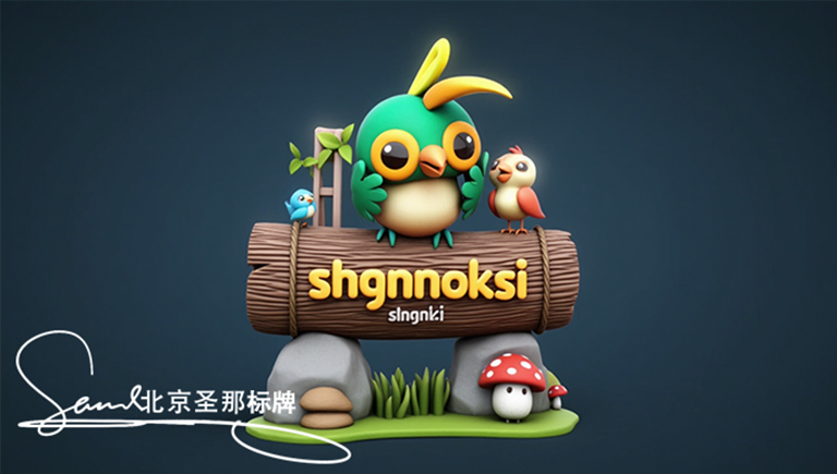 水泥仿木標識牌.jpg 水泥仿木標識牌