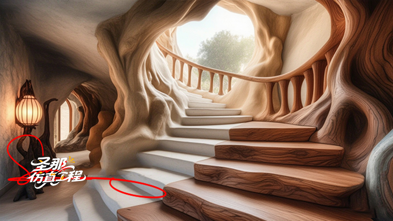 水泥仿木樓梯.jpg 水泥仿木樓梯