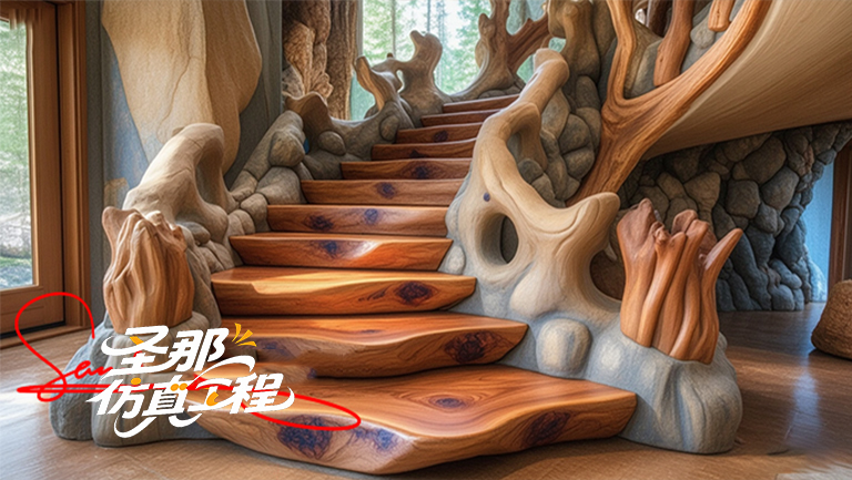 水泥仿木樓梯.jpg 水泥仿木樓梯